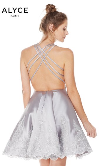 Alyce Paris 3771  Sparkling A-line Mini Homecoming Dress #7 backface vertical thumbnail