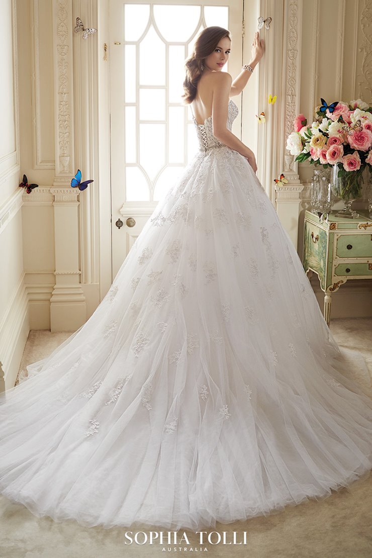 wedding dress with separate train