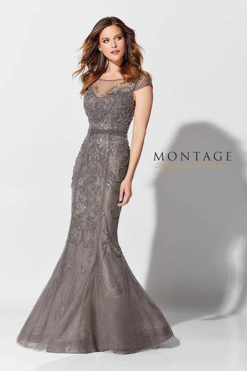 dark gray gown
