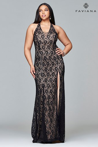 Faviana 9398 #1 Black/Nude vertical thumbnail