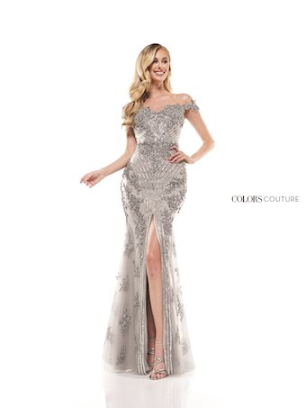 Colors Dress J131  Mermaid Off-shoulder Prom Dress with Beading & Slit #11 vertical thumbnail