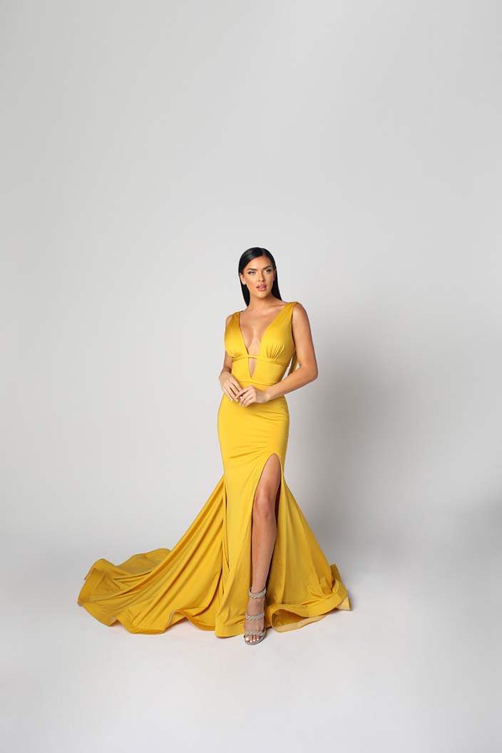 open lace back dress Nicole Bakti 7389 Dress 6 / Fuchia