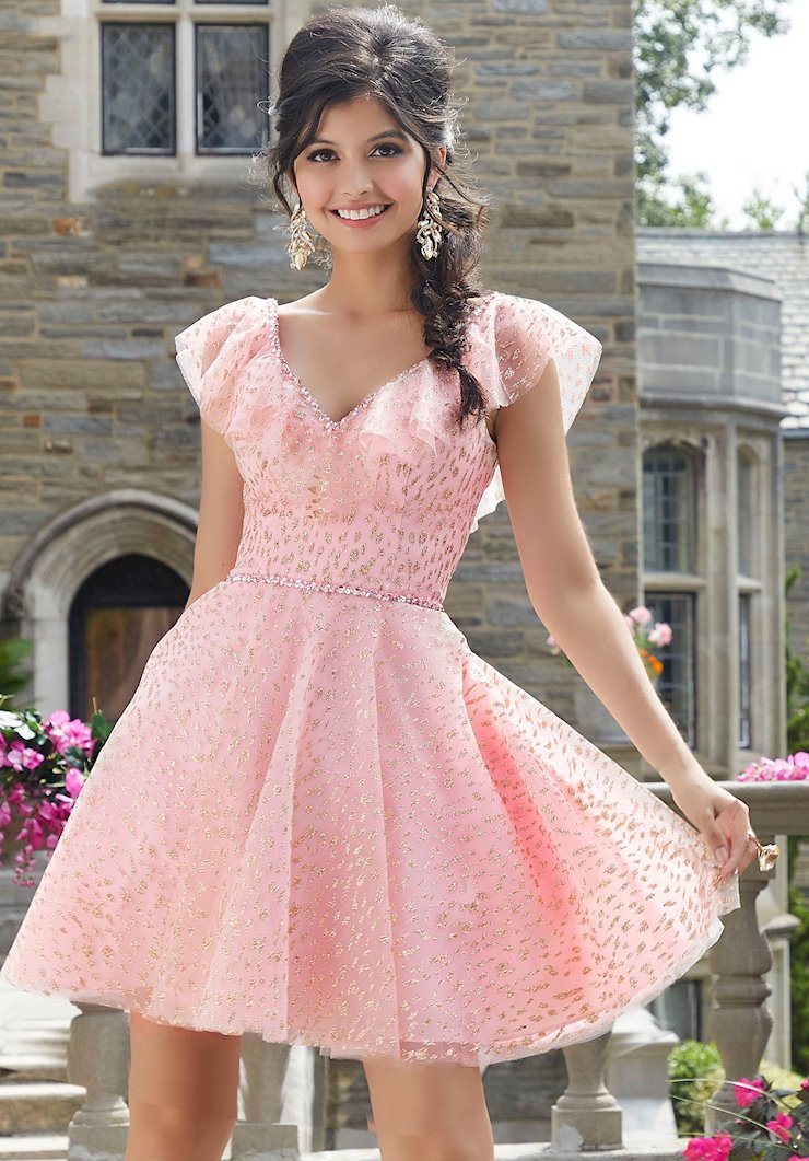 knee length dresses for ladies Princess Light Pink Flower Appliques Ball Gown Quinceanera Dress Sweet –  formalgowns main image 1