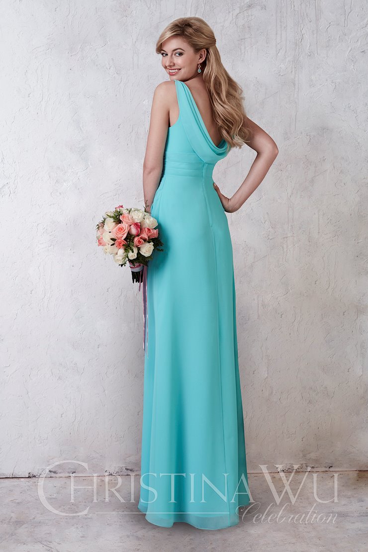 blue by christina dresses Christina Wu Elegance 17126 - Beaded Foliage V-Neck Evening Gown 18 / Navy main image 0