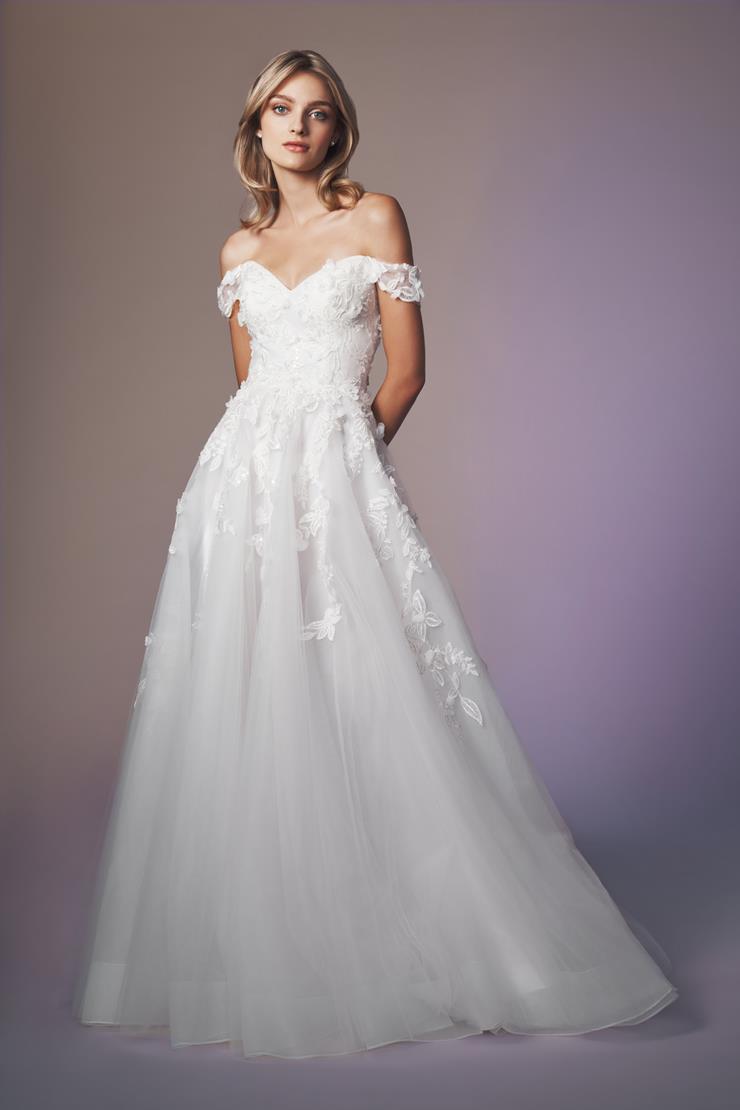 blue willow wedding dress Never Worn Anne Barge Blue Willow Wedding Dress main image 0