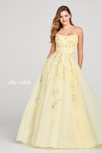 Yellow Velvet Lace Appliqued Long Train Prom Dress - Xdressy