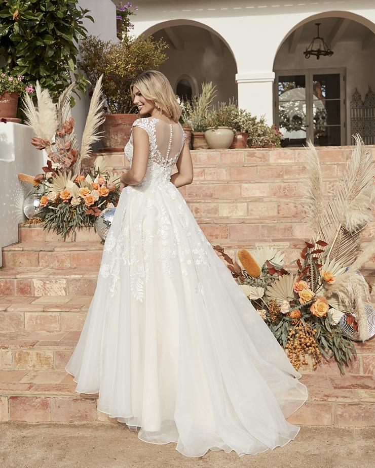 different neck lines for wedding dresses Spaghetti Strap Sweetheart Neckline Fit And Flare Wedding Dress –  MakerryBridal main image 1