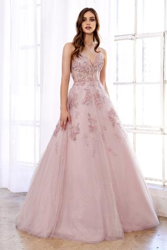 Andrea & Leo Couture A0892  Ballgown Mother-of-the-Bride Dress with Appliques #8 Blush vertical thumbnail