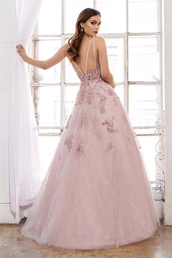Andrea & Leo Couture A0892  Ballgown Mother-of-the-Bride Dress with Appliques #7 Blush vertical thumbnail
