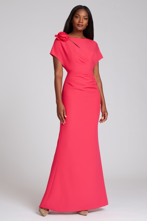 strapless open back dress Blush Metallic Organza Mandarin Collar Puff Sleeve Dress – Cloister  Collection