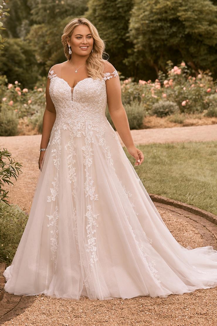 Plus size shop whimsical wedding dress