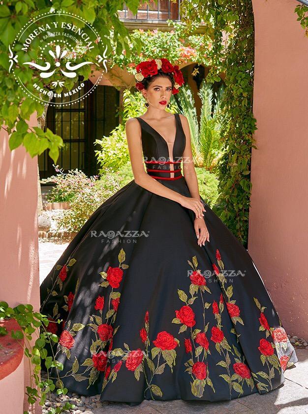 open lace back dress Off Shoulder Quinceanera Dress by Ragazza EV10-610 5 / Nude/Black/Red