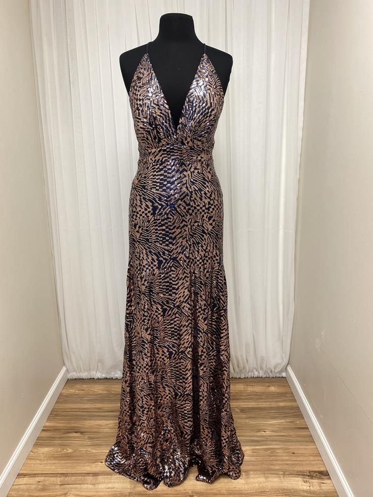 Private Label - S359 - Navy/Rose Gold | Samila Bridal and Formal