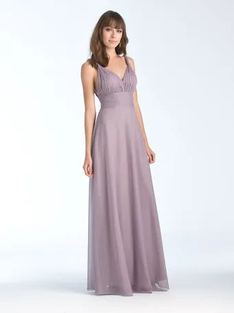 Allure Bridals 1568 Pleated V-Neck A-Line Chiffon Gown #0 default vertical thumbnail