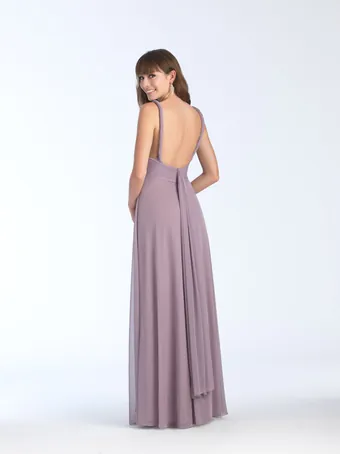 Allure Bridals 1568 Pleated V-Neck A-Line Chiffon Gown #2 vertical thumbnail