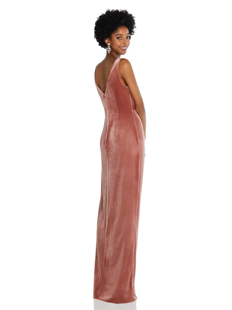 dessy velvet bridesmaid dresses Wedtrend Women Dusty Rose A Line Sweetheart Sequins Lace Evening Dress With  Short Sleeves  WEDTREND