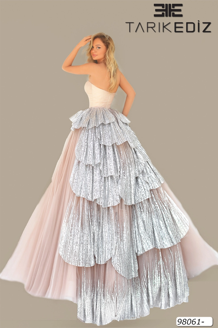 ANDRESD　damask gather dress ベージュ M Tarik Ediz | Admiring Glances Bridal - 98083 | Admiring