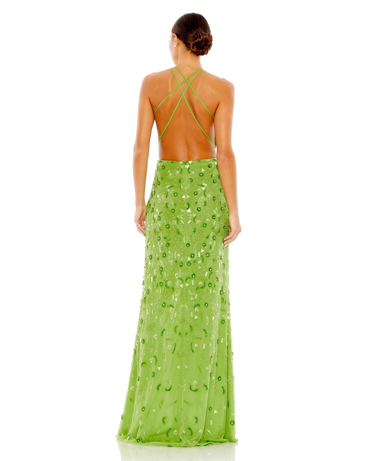 green emerald velvet dress Mac Duggal Green Layered Shoulder Bow Metallic A-Line Gown Lime #21053   Shaide Boutique