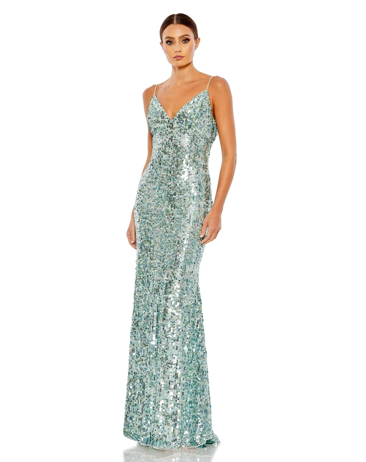 green emerald velvet dress Mac Duggal 85180D Dress main image 1