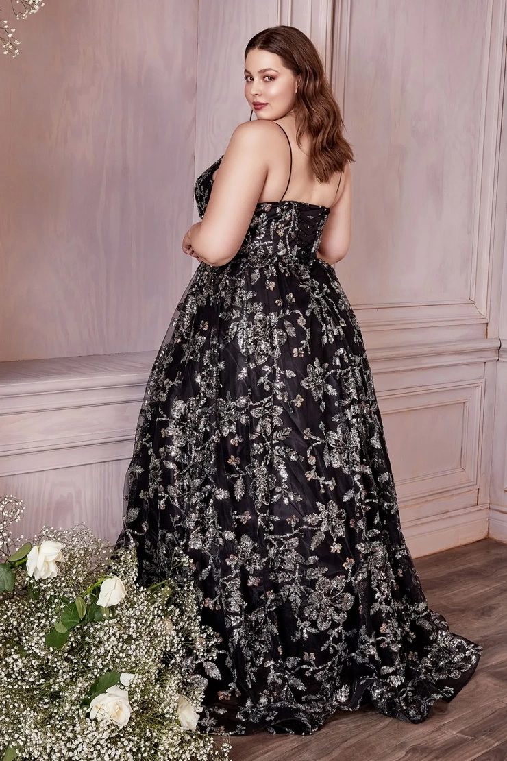 plus size prom dresses las vegas Long Plus-Size Glitter Prom Dress
