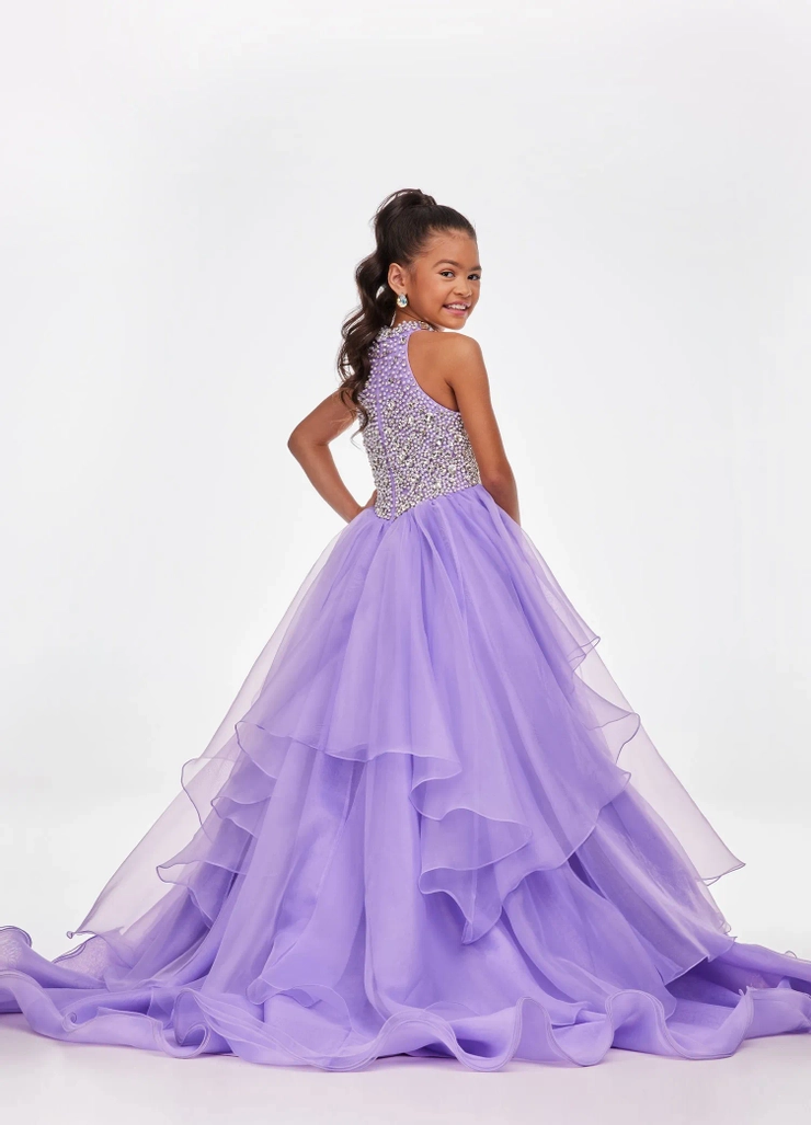 LAURA ASHLEY - りぼんちゃん  ② ASHLEYlauren 11527 - Velvet Gown with Satin Bow and Sweep Train