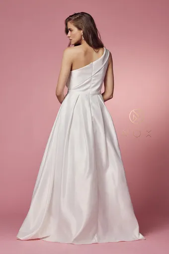 Nox Anabel E469  A-line One-shoulder Bridal Gown #9 White vertical thumbnail