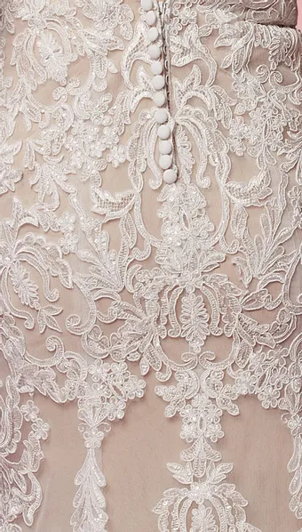Nox Anabel H494  Elegant Fit-and-Flare Wedding Dress with Lace Overlay #11 vertical thumbnail