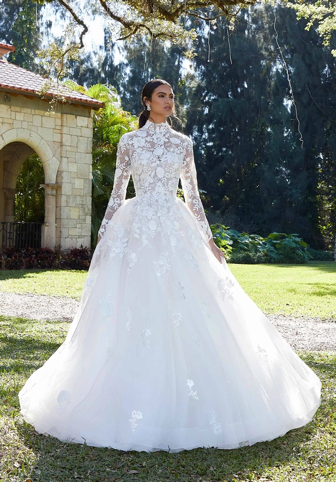 卒業3 Wedding Bell Mori Lee 15010 Joyce Button Back Strapless Sweetheart Bridal