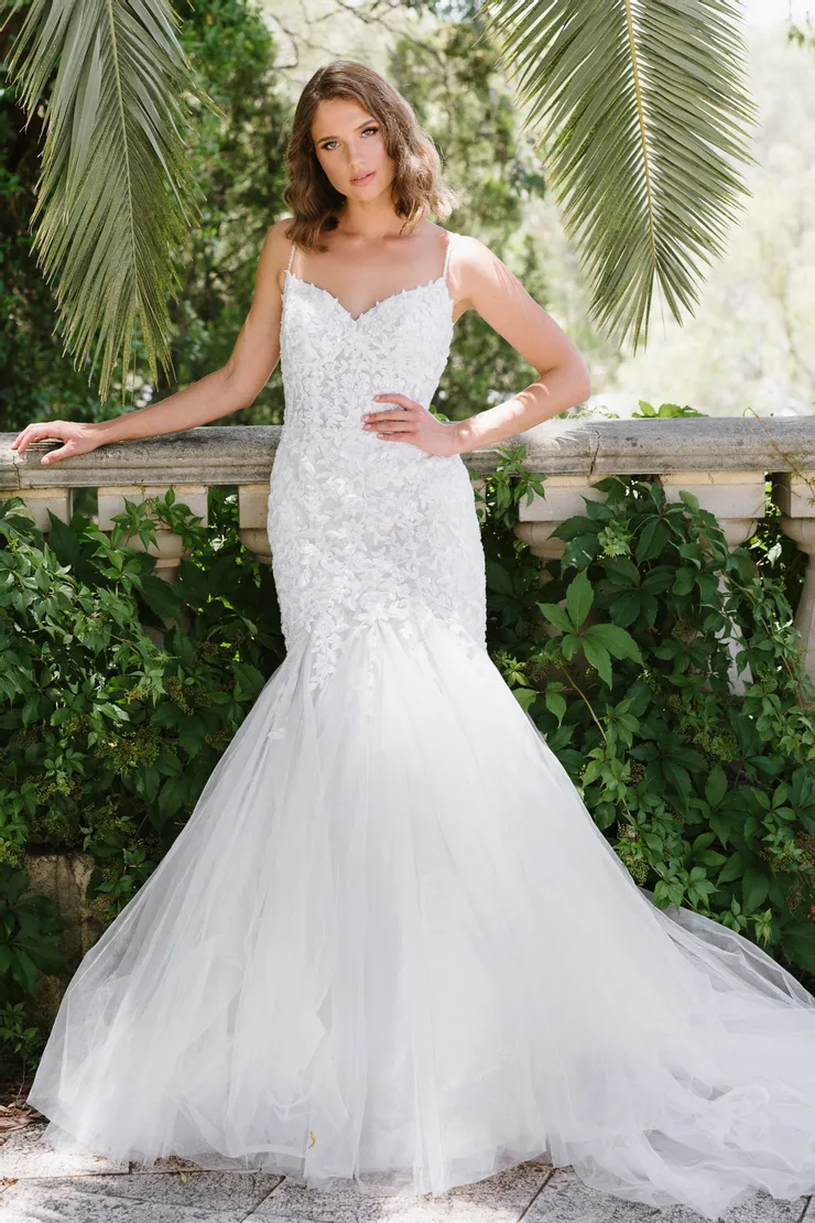 Romantic Mermaid Wedding Dress with Sweetheart Neckline Laurina #$0 default vertical picture