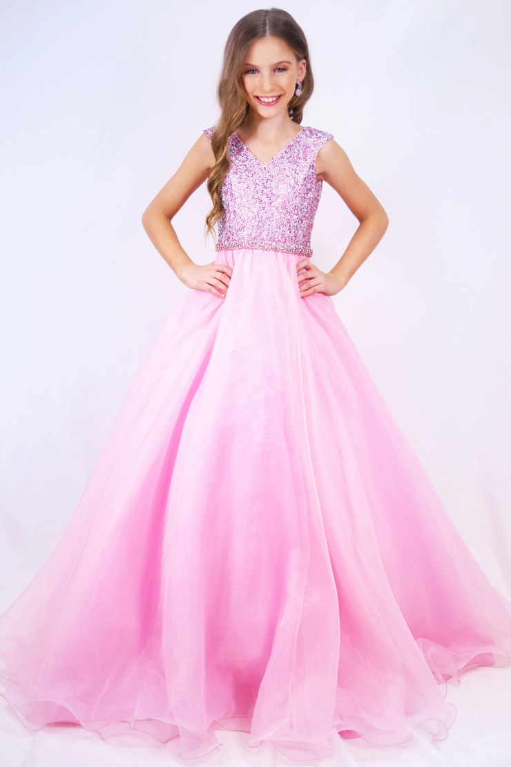 pink wedding dress Lace Appliqued Princess Ball Gown Wedding Dresses Pink Bridal Gowns,ap –  SheerGirl main image 0
