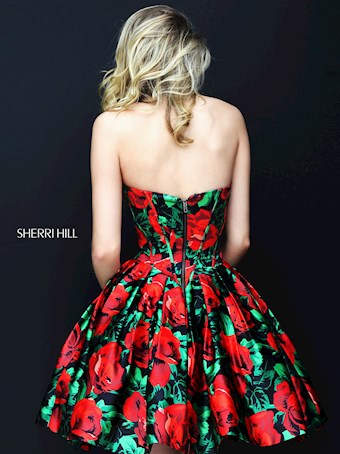 Sherri Hill 50579 #1 Black/Red Print vertical thumbnail