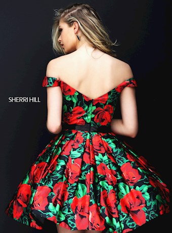 Sherri Hill 50597 #1 Black/Red Print vertical thumbnail