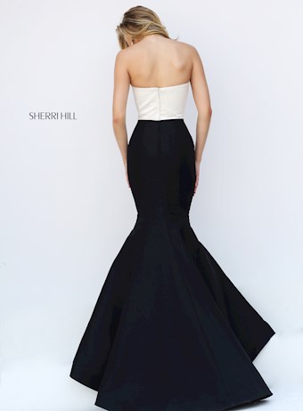 Sherri Hill 50601 #2 Ivory/Black vertical thumbnail
