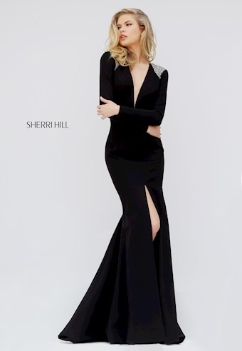 Sherri Hill 50618 #6 Black/Silver vertical thumbnail