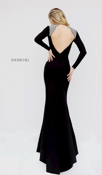 Sherri Hill 50618 #1 Black/Silver vertical thumbnail