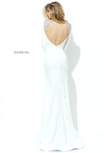 Sherri Hill 50618 #5 Ivory/Silver vertical thumbnail