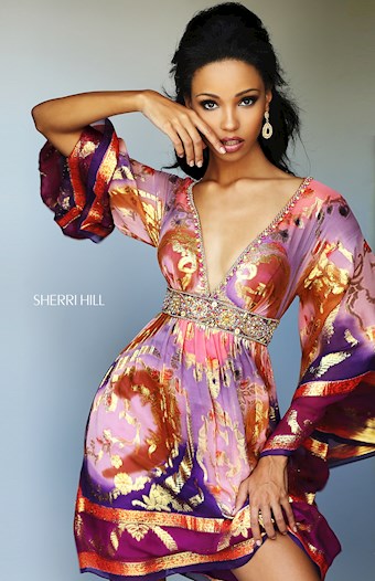 Sherri Hill 50625 #1 Gold/Purple/Multi vertical thumbnail