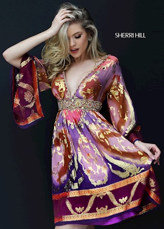 Sherri Hill 50625 #3 Gold/Purple/Multi vertical thumbnail