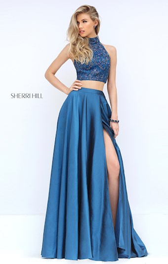 Sherri Hill 50627 #0 default Navy frontface vertical thumbnail