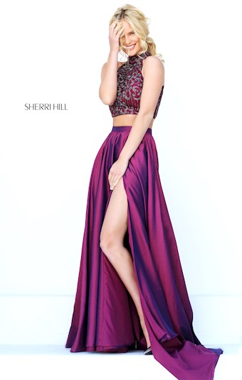 Sherri Hill 50627 #1 Plum vertical thumbnail
