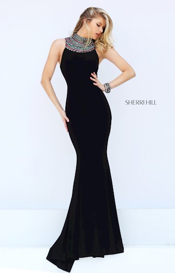 Sherri Hill 50629 #0 default Black/Multi frontface vertical thumbnail