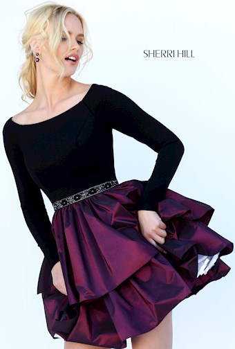 Sherri Hill 50641 #4 Black/Wine vertical thumbnail