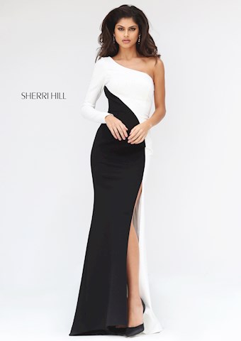 Sherri Hill 50648 #3 Ivory/Black vertical thumbnail