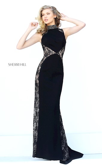 Sherri Hill 50652 #0 default Black frontface vertical thumbnail