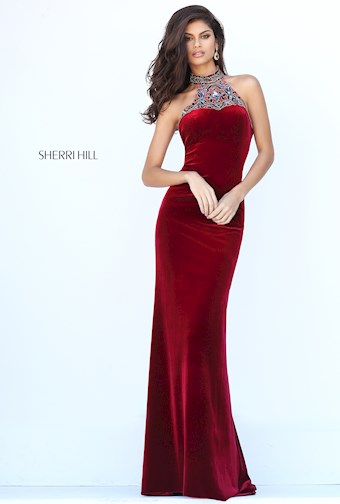 Sherri Hill 50653 #4 Wine vertical thumbnail