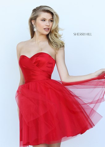 Sherri Hill 50657 #0 default Red frontface vertical thumbnail