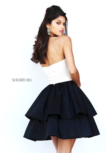 Sherri Hill 50673 #1 Ivory/Black vertical thumbnail