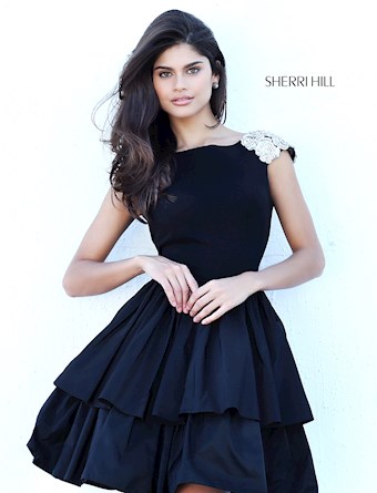 Sherri Hill 50712 #0 default Black frontface vertical thumbnail