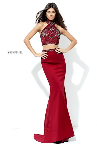 Sherri Hill 50738 #0 default Wine frontface vertical thumbnail