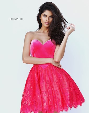 Sherri Hill 50765 #1 Hot Pink vertical thumbnail